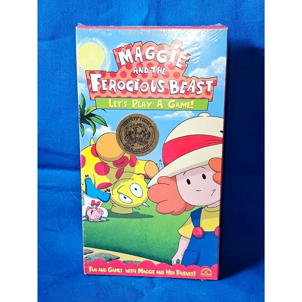 SEALED Maggie and the Ferocious Beast: Let's Play A Game! VHS 2004 Nick Jr Video